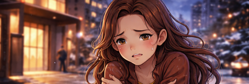 A surreal medical corridor symbolizing vulnerability and fear of judgment